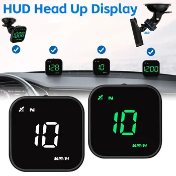 G4S Evrensel GPS HUD Araba Head Up Display 2.5 İnç LED Dijital Otomatik Hız Göstergesi Akıllı Aşırı Hız Alarmı Hatırlatma Tüm Arabalar için