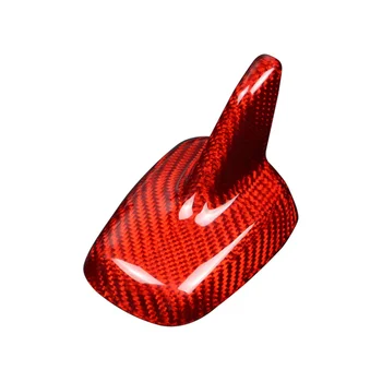 Gerçek Karbon Fiber Anten Kapağı Köpekbalığı Yüzgeci Volkswagen Golf 7 için Bora Magotan Sagitar Touran Lingdu Tiguan Passat (Kırmızı)