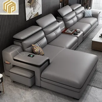 İtalyan tarzı kanepe, modern ve minimalist boyutu, oturma odası köşe kombinasyonu, akıllı şarj, sol ve sağ asil